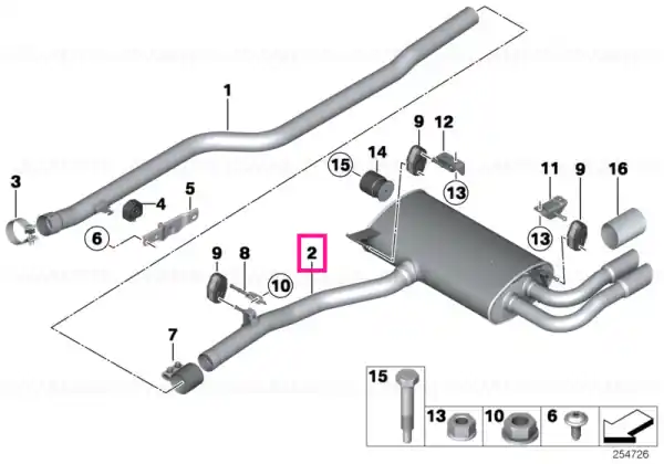 Reducere specială Rear silencer - BMW